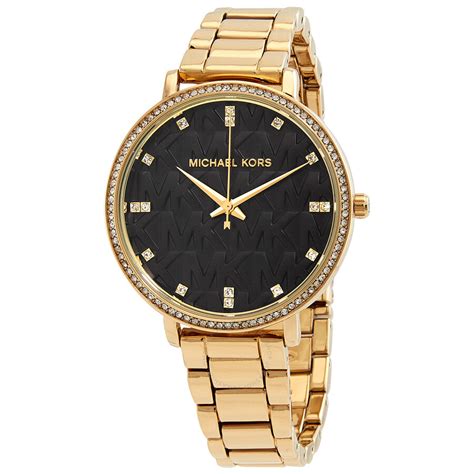 michael kors pyper watch black|michael kors cheetah watch.